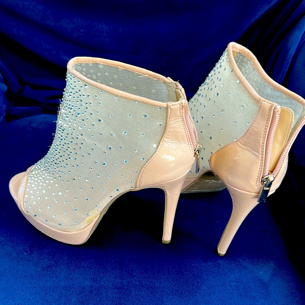 THALIA SODI DESIRE WEDGE RHINESTONE PLATFORM PUMPS